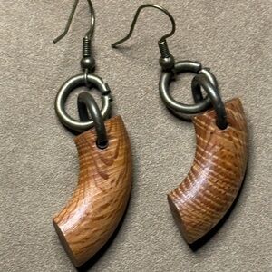 Elegant Wooden Hoop Earrings